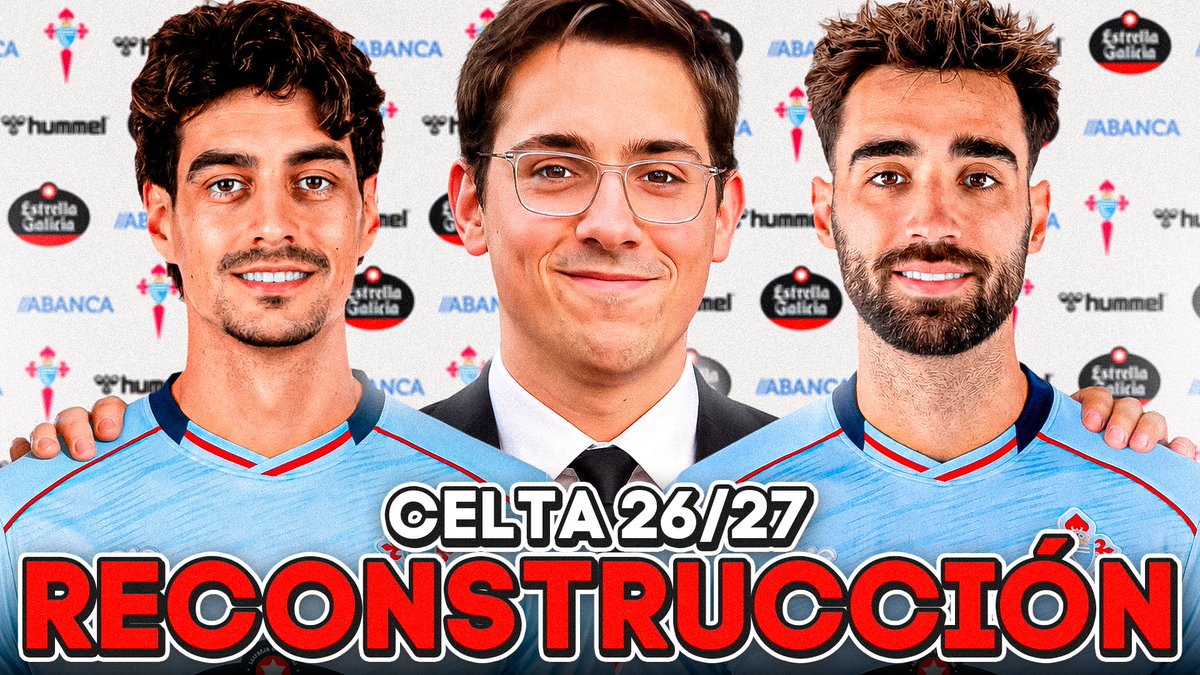 TQHTPodcast's tweet photo. 🚨 ¡𝐍𝐔𝐄𝐕𝐎 𝐕𝐈́𝐃𝐄𝐎!

🏗️ 𝗥𝗘𝗖𝗢𝗡𝗦𝗧𝗥𝗨𝗬𝗘𝗡𝗗𝗢 al Celta 26/27 con @PiedrasMarcos como director deportivo.

🔥 ¡𝟭𝟬 salidas y 𝟳 fichajes en su mercado!

📎 https://t.co/8M5kV5tlWB https://t.co/h9OIB6ISxN