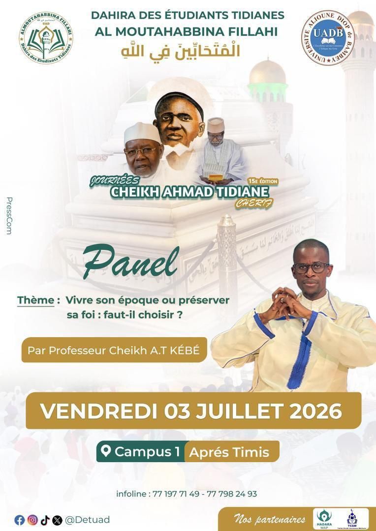 kebeprofesseur's tweet photo. Rendez-vous ce vendredi 03 juillet 2026, à l'université Alioune DIOP de Bambey, pour une conférence inspirante sur : «Vivre son époque ou préserver sa foi: faut-il choisir».
#bambey #pcatk #hadara #tidiane https://t.co/dLoslI8ByF