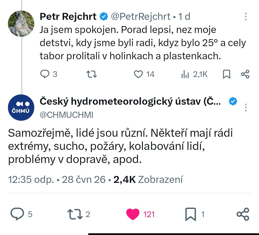 Hifi_St's tweet photo. Úplně *chef's kiss* odpověď ČHMÚ, miluju https://t.co/gVM2wQ18G1