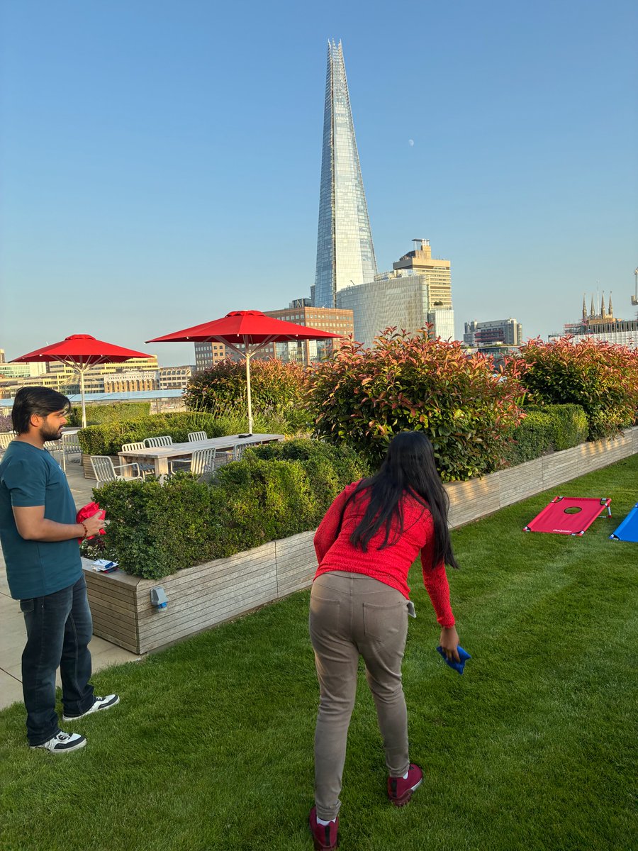 komainu's tweet photo. Last week, the Komainu London office hosted their annual Summer Party, on what naturally turned out to be one of the hottest days of the year.

BBQ, Pimms, garden games, and great company on the office terrace made for a perfect afternoon. It was a wonderful chance to get the team together and reflect on a first half of the year that gave us plenty to celebrate.

H1 has been a busy one. We've expanded our product offering, taken home industry awards, attended key events across the globe, and continued to grow as a business. None of that happens without the hard work and dedication of the people who make Komainu what it is.

Here's to an equally exciting H2!