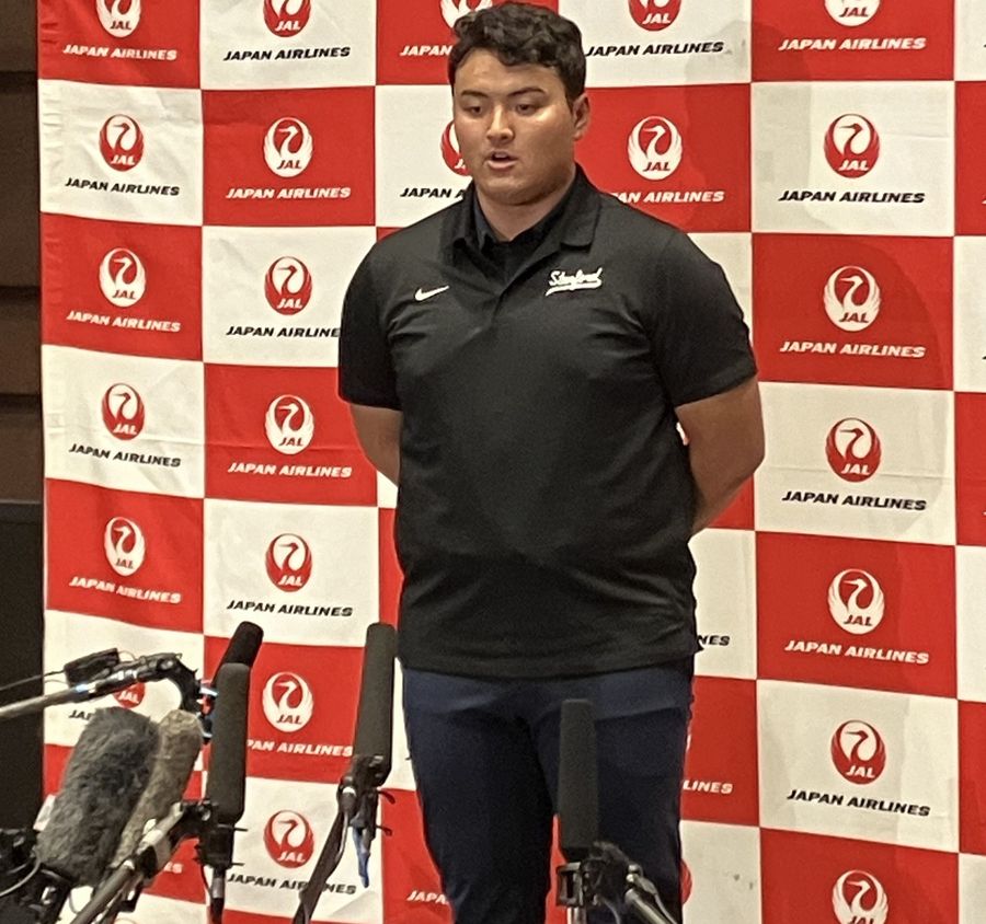 nishispo_hawks's tweet photo. 佐々木麟太郎選手が7月1日から福岡でソフトバンクと面談へ　

米国から一時帰国し明かす

▼記事はこちらから▼ #sbhawks
https://t.co/JgqDfgxSV3 https://t.co/R0TRmAn8Zh