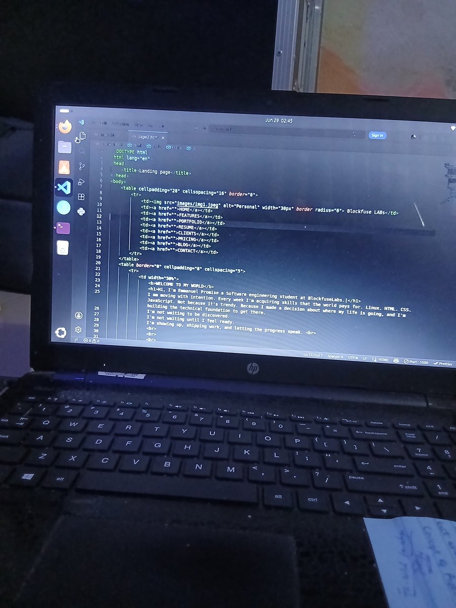 EmmanuelWi87537's tweet photo. Built two real web pages from scratch using just HTML.
 No CSS
No JavaScript, Pure structure.

A landing page + a course listing page  both running on my local server.

This is Week 2 at @Blockfuselabs and I'm just getting started.
The foundation matters. 
@ScarFaceLabs https://t.co/MxWHTACWxb