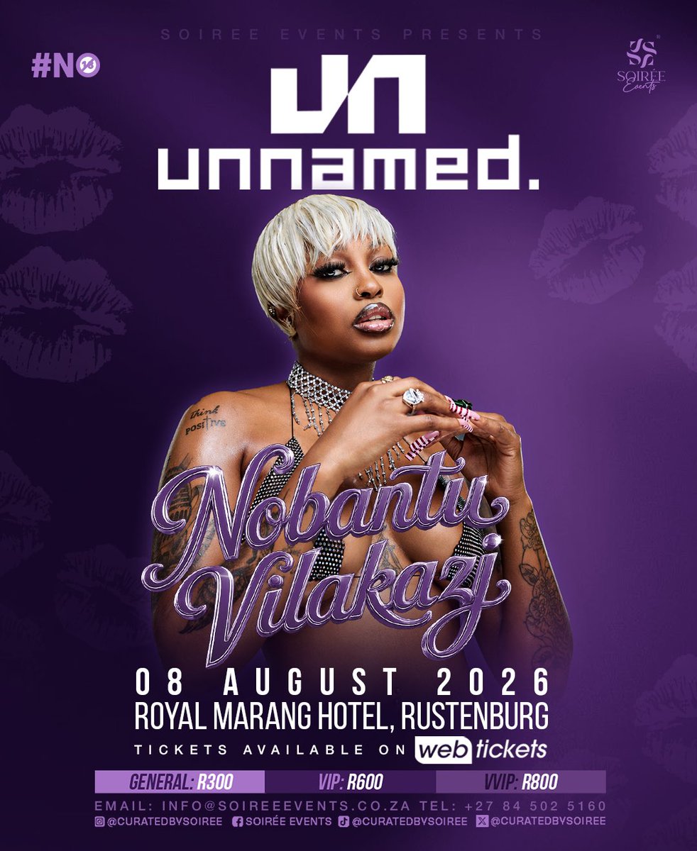 Soiree_EventsZA's tweet photo. From start to finish, every DJ is bringing a different energy to the dancefloor. Come early, stay till late, and discover your next favourite set!🤭🔥

Catch them all at UNNAMED. See you on the dancefloor💜

#unnamedevents #soiree #rustenburg #fyp https://t.co/FKKFdffAfH