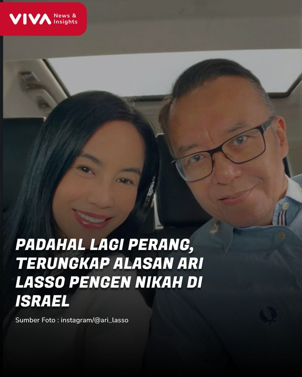 VIVAcoid's tweet photo. Rencana pernikahan Ari Lasso dan Dearly Joshua yang sempat ditargetkan berlangsung pada 2026 harus ditunda. Penyebabnya bukan karena isu keretakan hubungan, melainkan konflik yang masih berlangsung di Israel, lokasi yang dipilih untuk pemberkatan.

Menurut Ari, ia memilih Tanah Suci karena ingin prosesi pernikahan berlangsung sederhana, lebih privat, dan hanya dihadiri keluarga inti. Jika digelar di Jakarta, ia menilai acaranya akan sulit dibuat intim karena banyak teman dan relasi yang ingin hadir.

Ari juga mengungkapkan bahwa keinginannya untuk menikah didasari keyakinan bahwa hubungan akan terasa lebih sempurna apabila diberkati melalui ikatan pernikahan yang sah

Baca selengkapnya disini : https://t.co/8IThnDTe3M