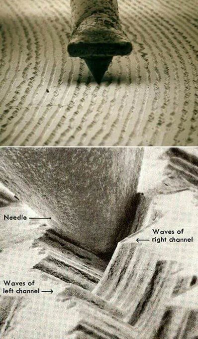 Rainmaker1973's tweet photo. Ever wonder what a vinyl record looks like under an electron microscope? 

This is a 1000x magnification of a track. https://t.co/J5W86odUYG
