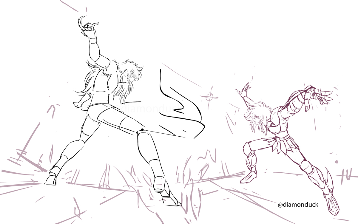 diamonduck2026's tweet photo. Milo♏️ vs Hyoga❄️
#聖闘士星矢  #SaintSeiya40th https://t.co/Zjig7gp2Kh