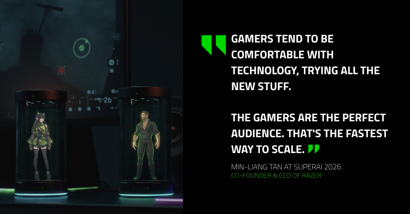 RazerAI's tweet photo. Gamers have always been early adopters - not just of new hardware, but of new ways to interact with technology.
As AI companions move from concept to everyday experience, gaming may be where they find their first true audience. 🎮
#RazerAI #RazerAVA https://t.co/JYGwqfXyXp