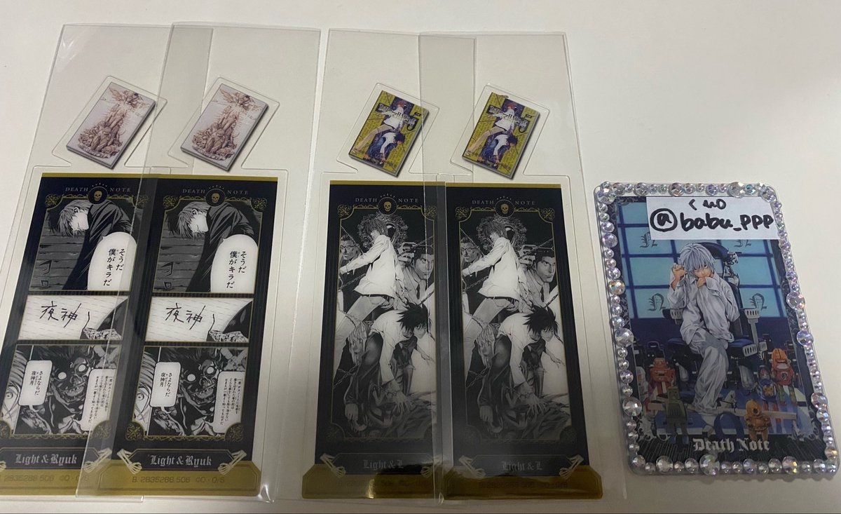 babu_ppp's tweet photo. DEATHNOTE デスノート
ブックマークコレクション
【交換】

譲：画像1枚目

求：画像2枚目🩷(コンプ目的です)

大阪駅または郵送にて交換希望
お気軽にお声掛けください。 https://t.co/88JNKuSTwO