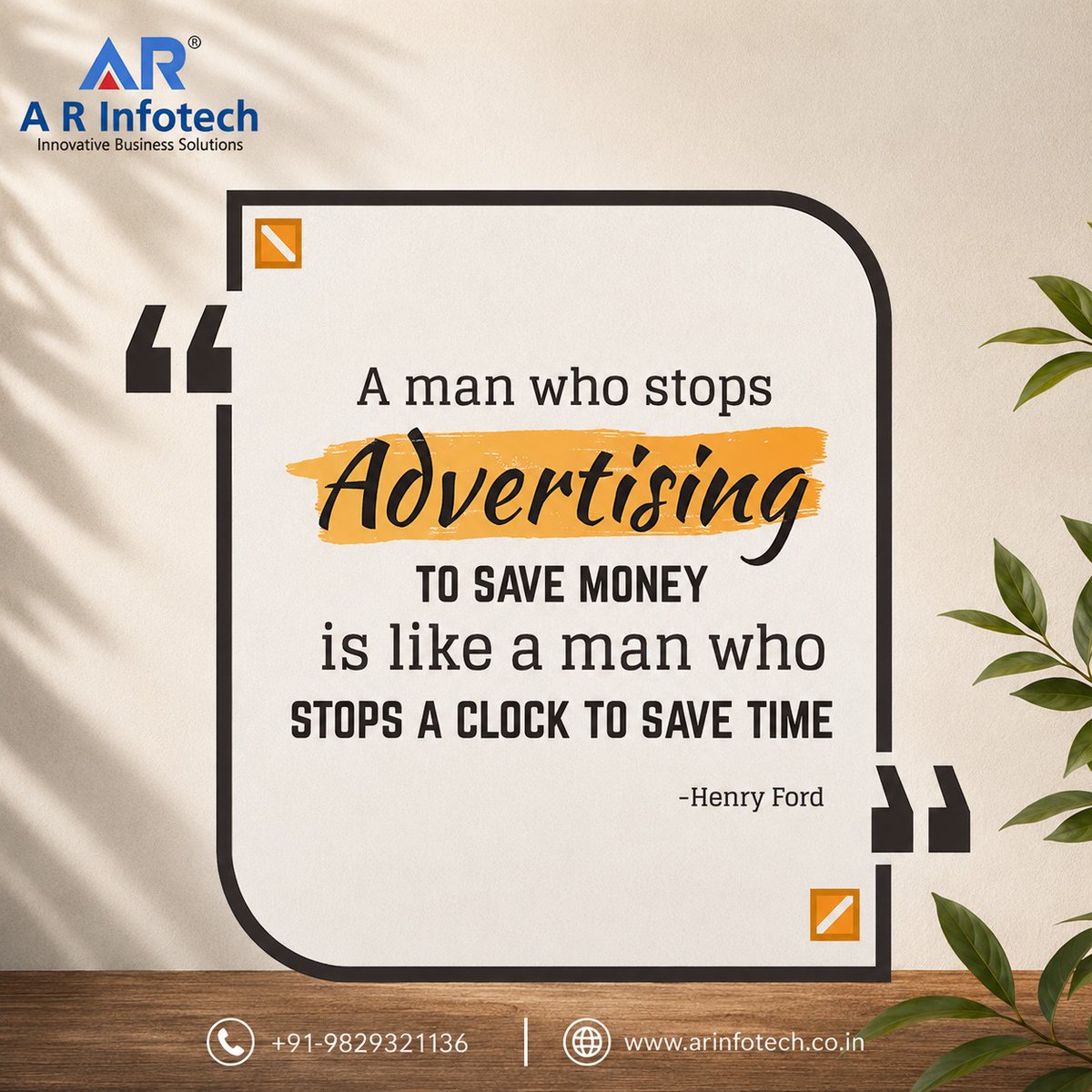 ARInfotech's tweet photo. 📢 Good marketing helps your business grow.

At A R Infotech, we help businesses grow with innovative digital marketing solutions tailored to your goals.

📞 Contact us today: +91 98293 21136
🌐 Visit: https://t.co/6qvtNyQ3KY

#DigitalMarketing #Advertising #LeadGeneration https://t.co/B4ZFAKKoVZ