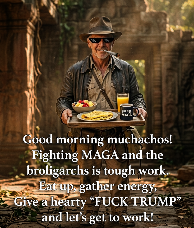 HarrisonsFord's tweet photo. Muchachos!
Monday mornings suck, so get energized to #TakeThePowerBack.
Pursue the #EpsteinFiles relentlessly. Remember the victims.
Ring the bell about political corruption before they take our Constitutional American rights away.
And FUCK MAGA.
#smokefleet #smokerising https://t.co/UYePqVlopH