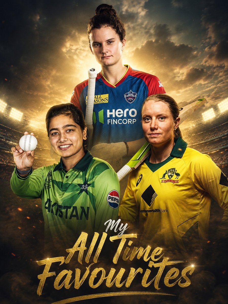 JigsawThing's tweet photo. Best female Cricketers of all time ❤️ In Indian team not even half of one of them https://t.co/S58v66sO8l