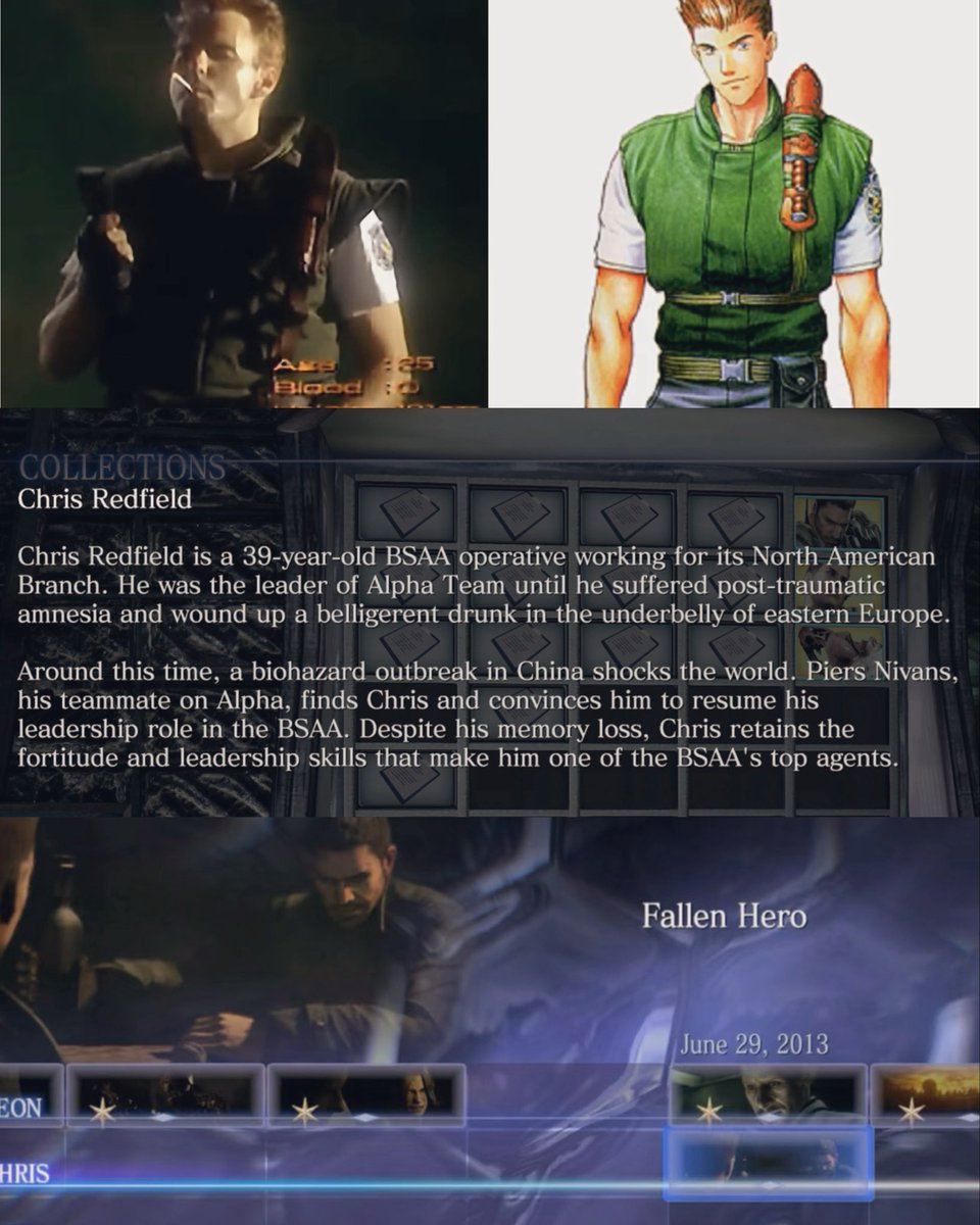 RArdbert's tweet photo. Chris’s birthday might actually be in July.

As we know he was 25 during RE1 (July 24, 1998), and RE6 files state he was still 39 by June 30, 2013. 
Since he was born in 1973, his birthday has to fall somewhere in July. 

Is that so? 🥸
#ChrisRedfield #ResidentEvil #REBHFun https://t.co/65WoNNxHzX