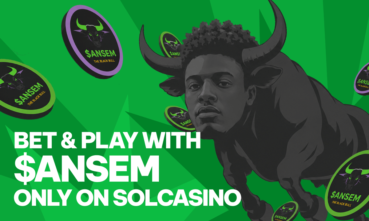 solcasino's tweet photo. The Black Bull ($ANSEM) is now LIVE on Solcasino. 🐂

$1,000.
Ten Winners.
🔁 + ❤️