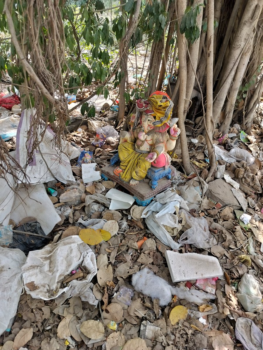 hajarkagalwa's tweet photo. If you don't know how to respect ganesh ji, please don't bring him home in the first place. It's sad to see people abandon him like this https://t.co/dXjoWUlrNw