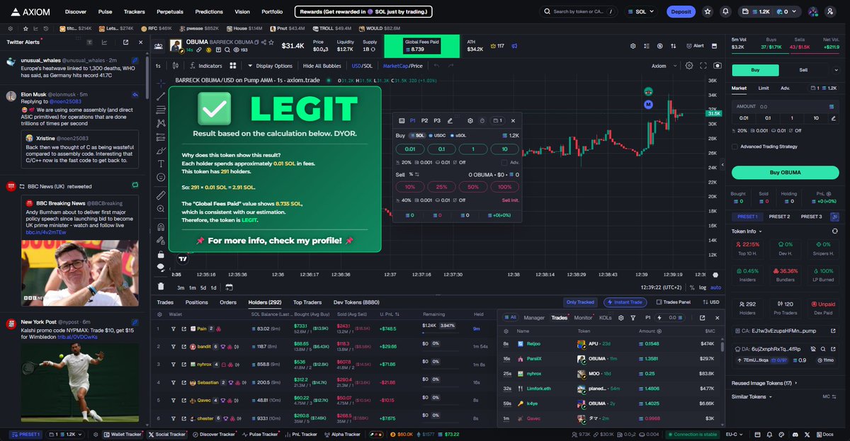 AutorunAlert's tweet photo. 🔔 New token! Check the ANALYSIS! (Screenshot)

$OBUMA
EJ1w3vEzupsHFMnLzS2V1WLgoTfVCwPreu3Va1vFpump

💎 I use Axiom Trade – https://t.co/RA7mKTYEL9
ℹ️ For more info, check my profile. https://t.co/CTRzG5yH13