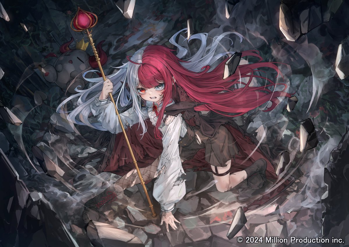 kajaneko's tweet photo. ミリプロ所属 あくび・でもんすぺーど様の「I’m a mess」coverMVのイラスト担当させていただきました。 https://t.co/FK4m59MvsX