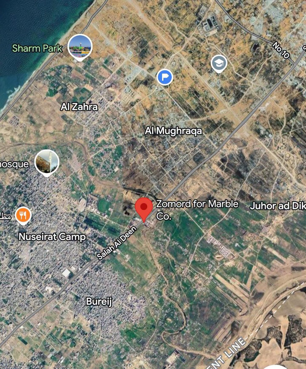 khalilkhatib90's tweet photo. Important to understand and share!
Israeli forces have placed yellow concrete blocks near on Salah al-Din Road, south of the Wadi #Gaza Bridge.

In other words, bulldozers advanced to the yellow line in the heart of Gaza Strip, to expand their scope of control!! https://t.co/1ovDFFg1nO
