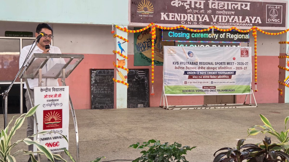 OngcKv's tweet photo. Closing Ceremony of Regional Sports Meet Under 14 Cricket-2026 held on 29-06-2026 https://t.co/r0o55ZRX6W