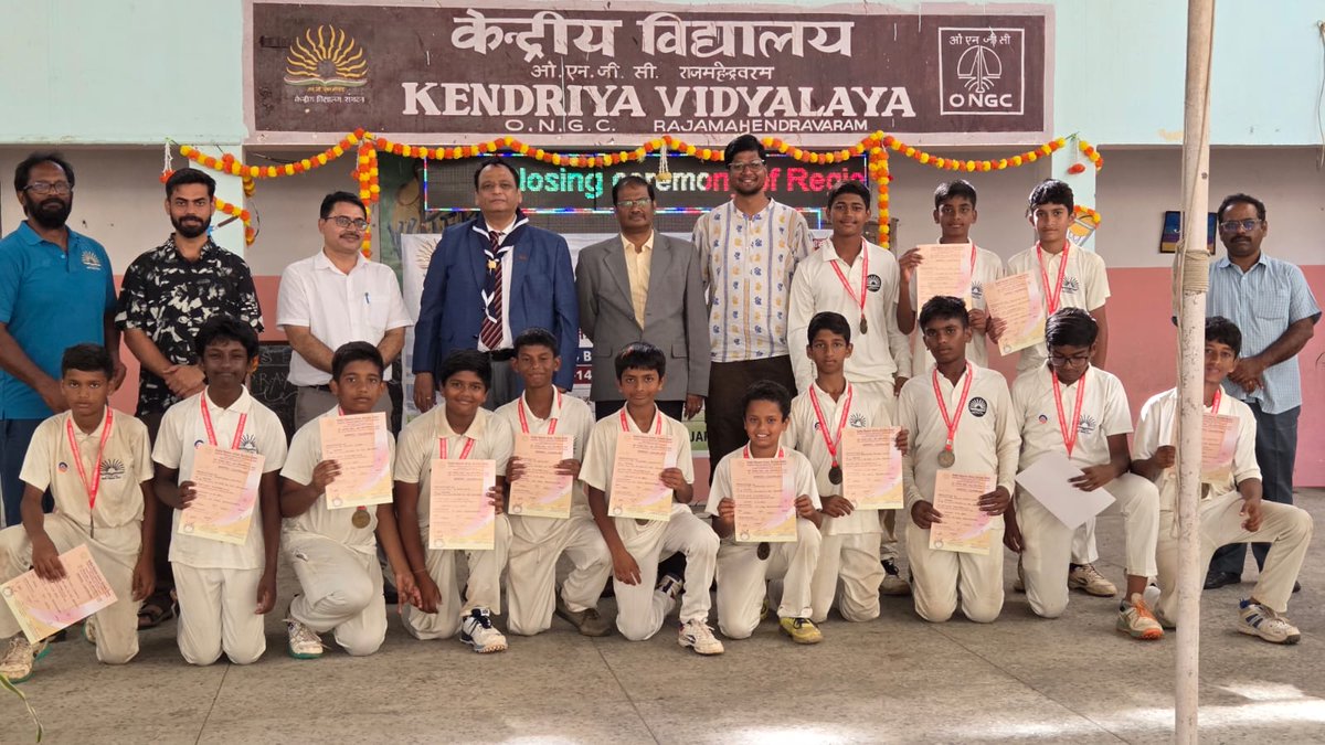 OngcKv's tweet photo. Closing Ceremony of Regional Sports Meet Under 14 Cricket-2026 held on 29-06-2026 https://t.co/kvlYQhGKLO