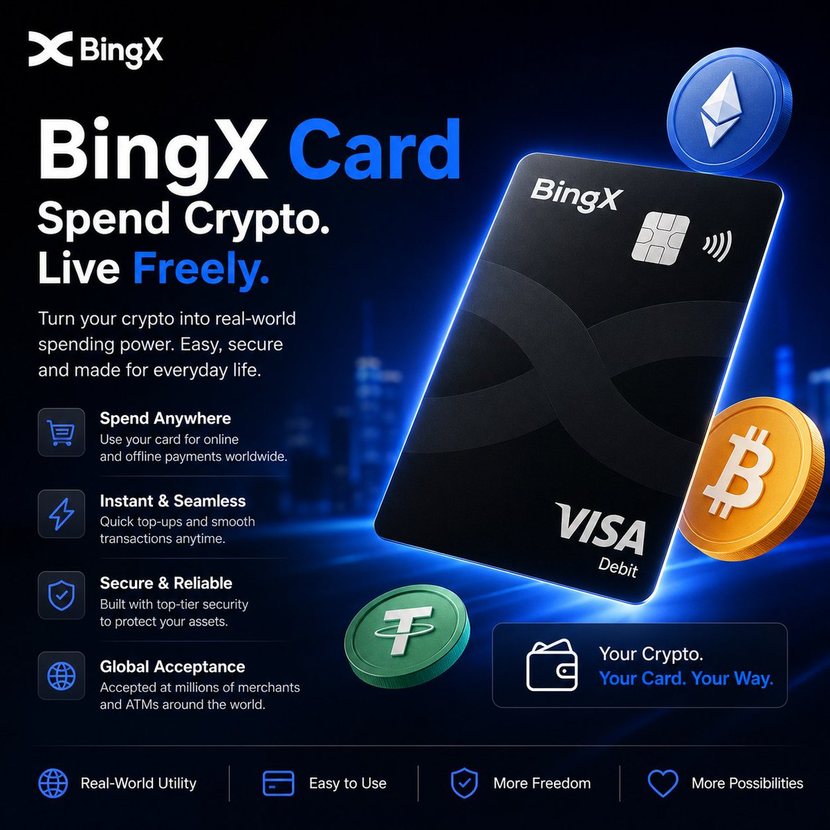 Crypto_Lunafi's tweet photo. What caught my attention about the #BingXCard is how it bridges the gap between trading and real-world payments. It's nice seeing crypto become more useful beyond charts and portfolios.
#BingX #Crypto https://t.co/23MzXrLRwd