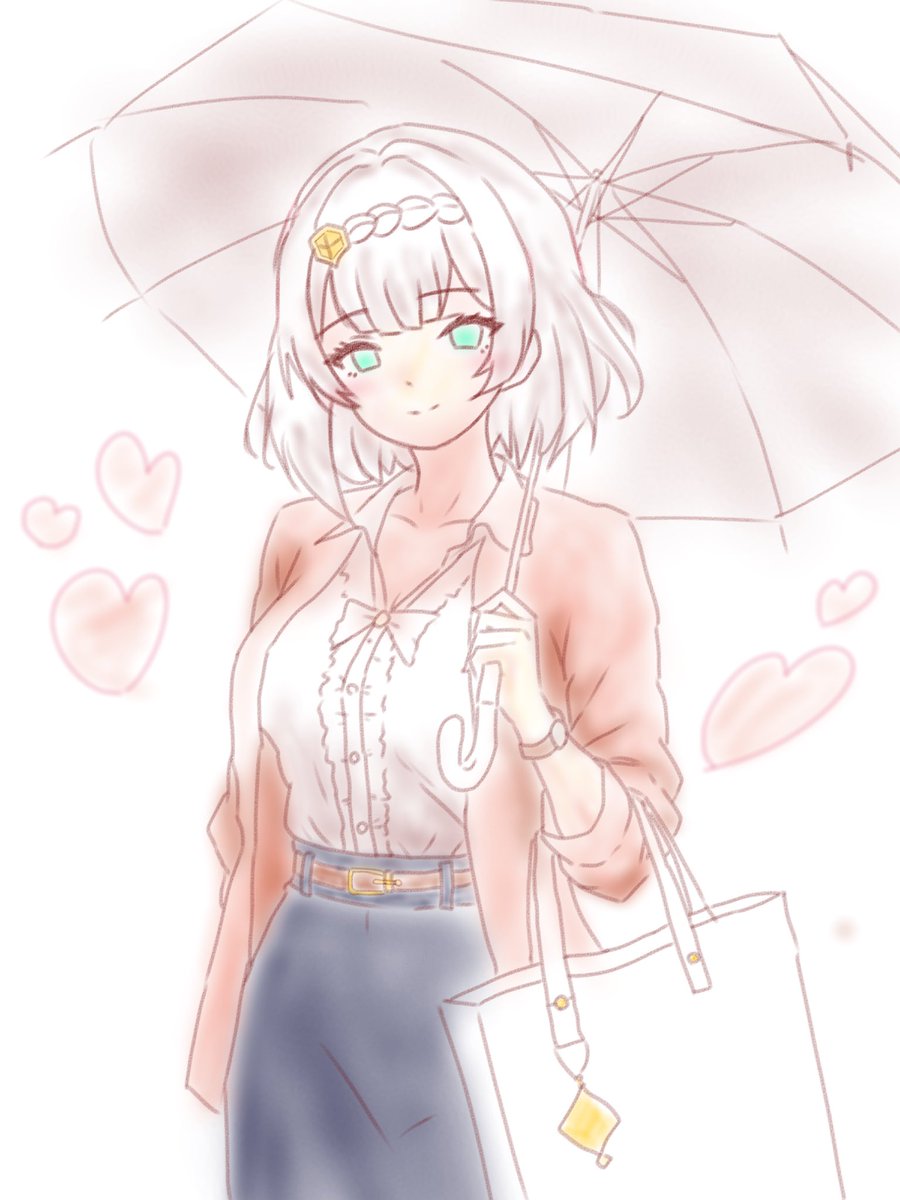 barabaraakabara's tweet photo. #Noelle  #ノエル  #Genshin
 雨の日のオフィスカジュアルな感じを出したかった感じのノエル。
オフィスカジュアルな感じ出たかな？•́ω•̀)? https://t.co/gQ9wBKADI8