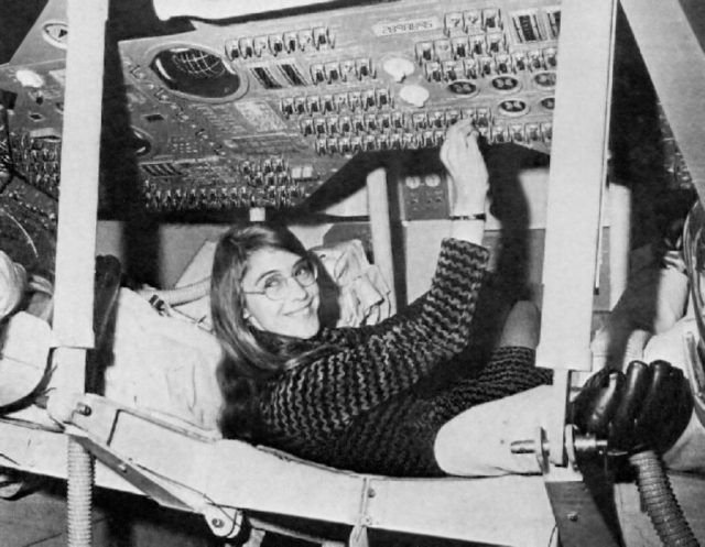 PhysInHistory's tweet photo. Margaret Hamilton is the pioneering computer scientist who led the development of NASA’s Apollo mission software. Her code helped land Apollo 11 safely on the Moon, even handling critical errors during descent. She coined the term "software engineering" and was awarded the Presidential Medal of Freedom in 2016 for her groundbreaking work.