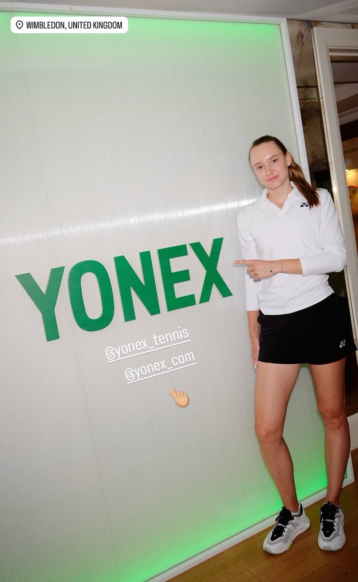 sebsharfam2's tweet photo. Elena Rybakina at Yonex booth at Wimbledon 
First match vs Boisson tomorrow 
#Wimbledon 
📸Rybakina/,IG stories https://t.co/vTUGJm6K17