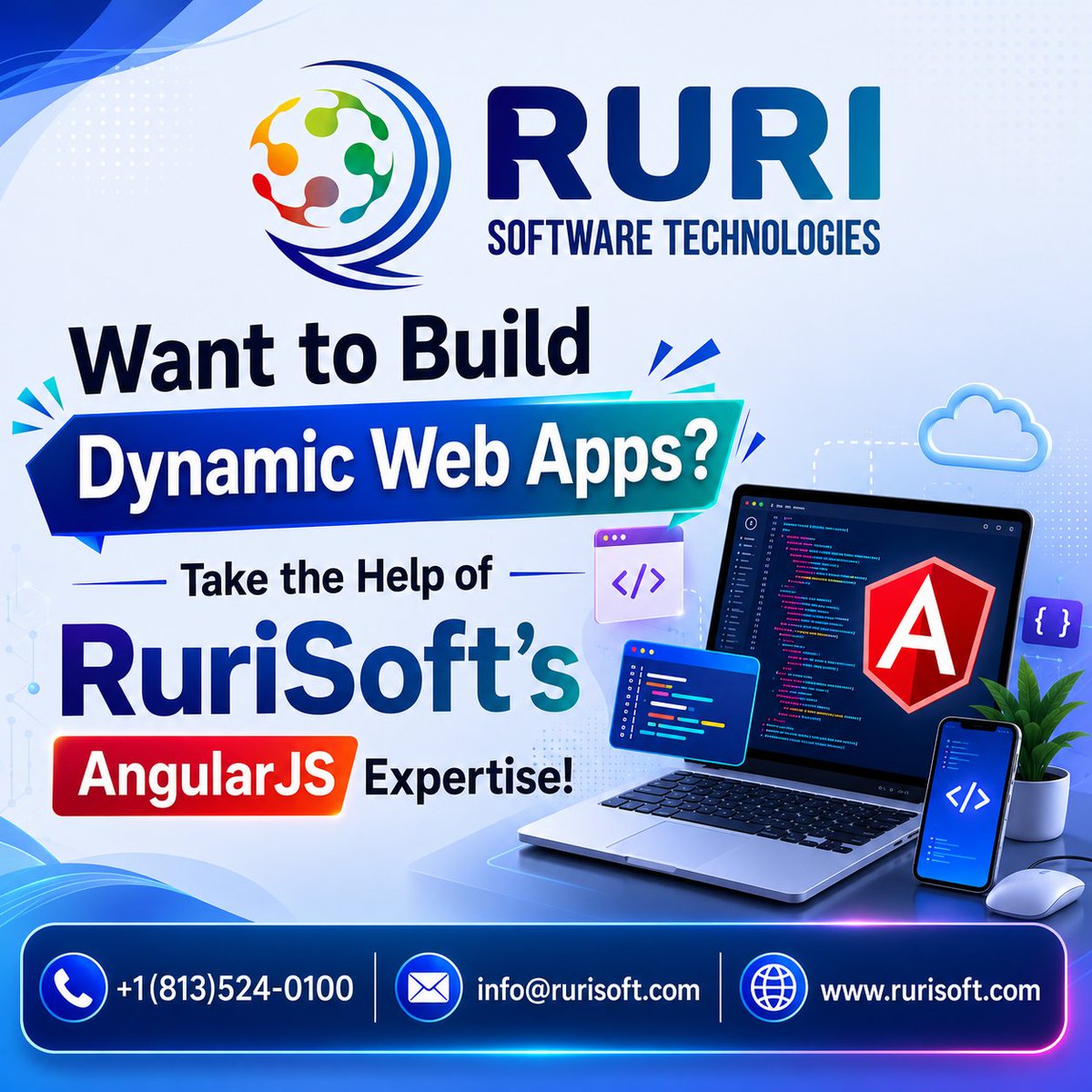 RuriSoftware's tweet photo. Why Choose AngularJS?
✔️ Fast & scalable web apps
✔️ Two-way data binding
✔️ Enhanced user experience
At #Rurisoft, #Florida, we have experts with decades of experience who can build high-performance applications with #AngularJS 🚀
Ready to build your next project? https://t.co/6npnYg2bq3