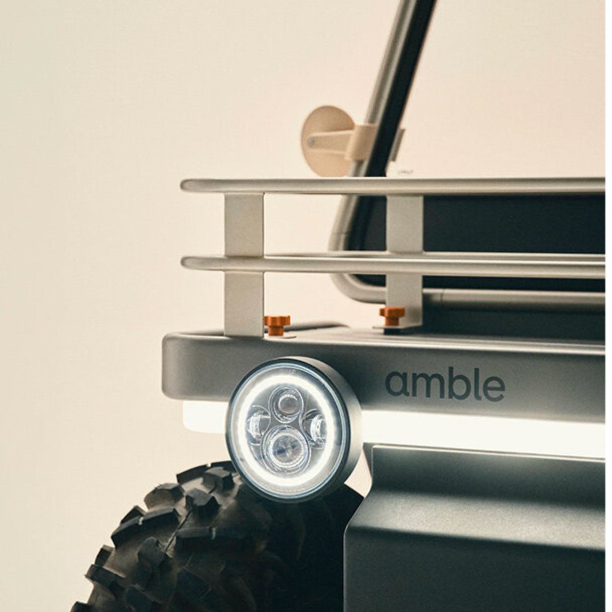 dwhilldesign's tweet photo. #designoftheday The Amble One reimagines the traditional golf cart cart as an object of thoughtful design that reminds me of the lunar rover. Its open-air architecture, honest materials & restrained simplicity transform short trips into memorable adventures. https://t.co/2CKeVnac1o