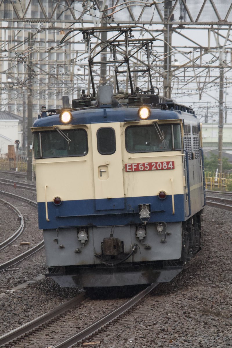 Kannzashifutyou's tweet photo. 2026/06/29 
9075レ~9867レ EF65-2084 [新]+コキ3B+5505F

伊豆箱根鉄道5000系 大場入場甲種輸送 https://t.co/nyZq41LEKm