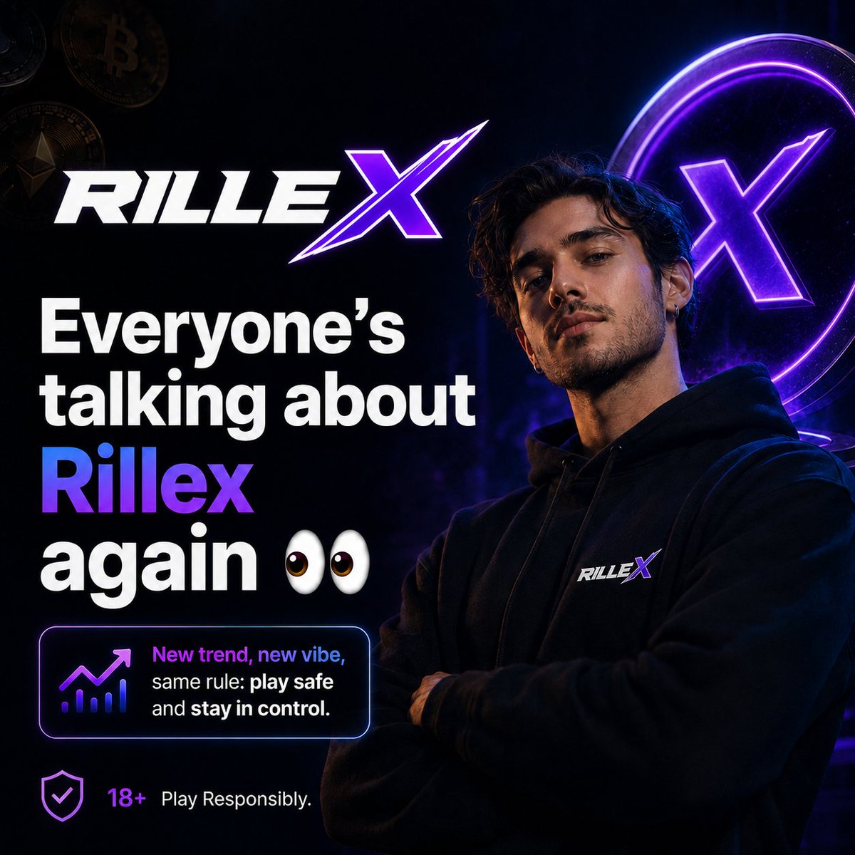 RillexDigital's tweet photo. Everyone’s talking about Rillex again 👀
New trend, new vibe, same rule: play safe and stay in control.
Join the wave and keep it smart.
#OnlineCasino #CasinoVibes #TrendingNow #PlaySmart #PlaySafe https://t.co/XgIbGyDGIg