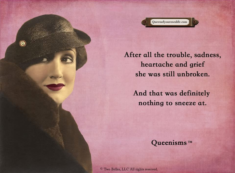 Sherman4713's tweet photo. @vnbateman You are definitely the bold, brave, courageous Queen of Your Own Life!  Long may you reign. https://t.co/RrLQNFfynE