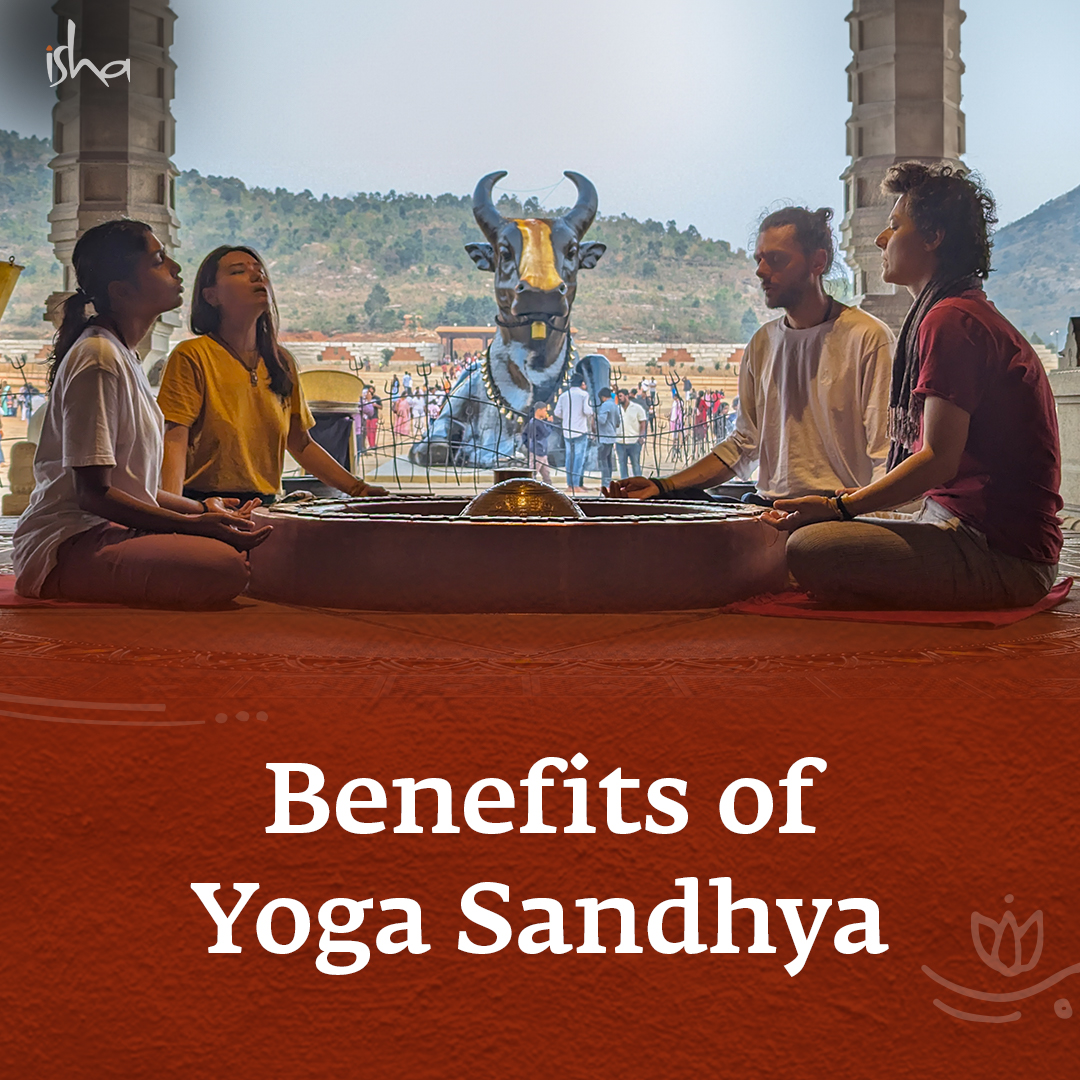 ishafoundation's tweet photo. Yoga Sandhya is a 40-minute program offered at Isha Yoga Center Coimbatore and Sadhguru Sannidhi Bengaluru every day. This unique offering is an opportunity for up to 21 family members to participate together in a powerful and transformative experience and imbibe Adiyogi’s grace.

Find out more at https://t.co/sm9Lk9coDt
