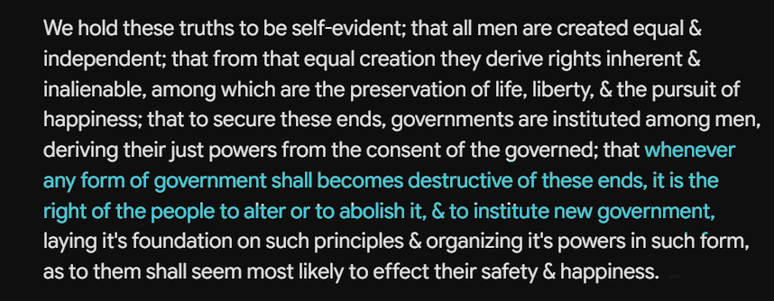 BonVangUFO's tweet photo. whenever any form of government shall becomes destructive of these ends, it is the right of the people to alter or to abolish it, &amp; to institute new government, https://t.co/2GRwbBYCTu