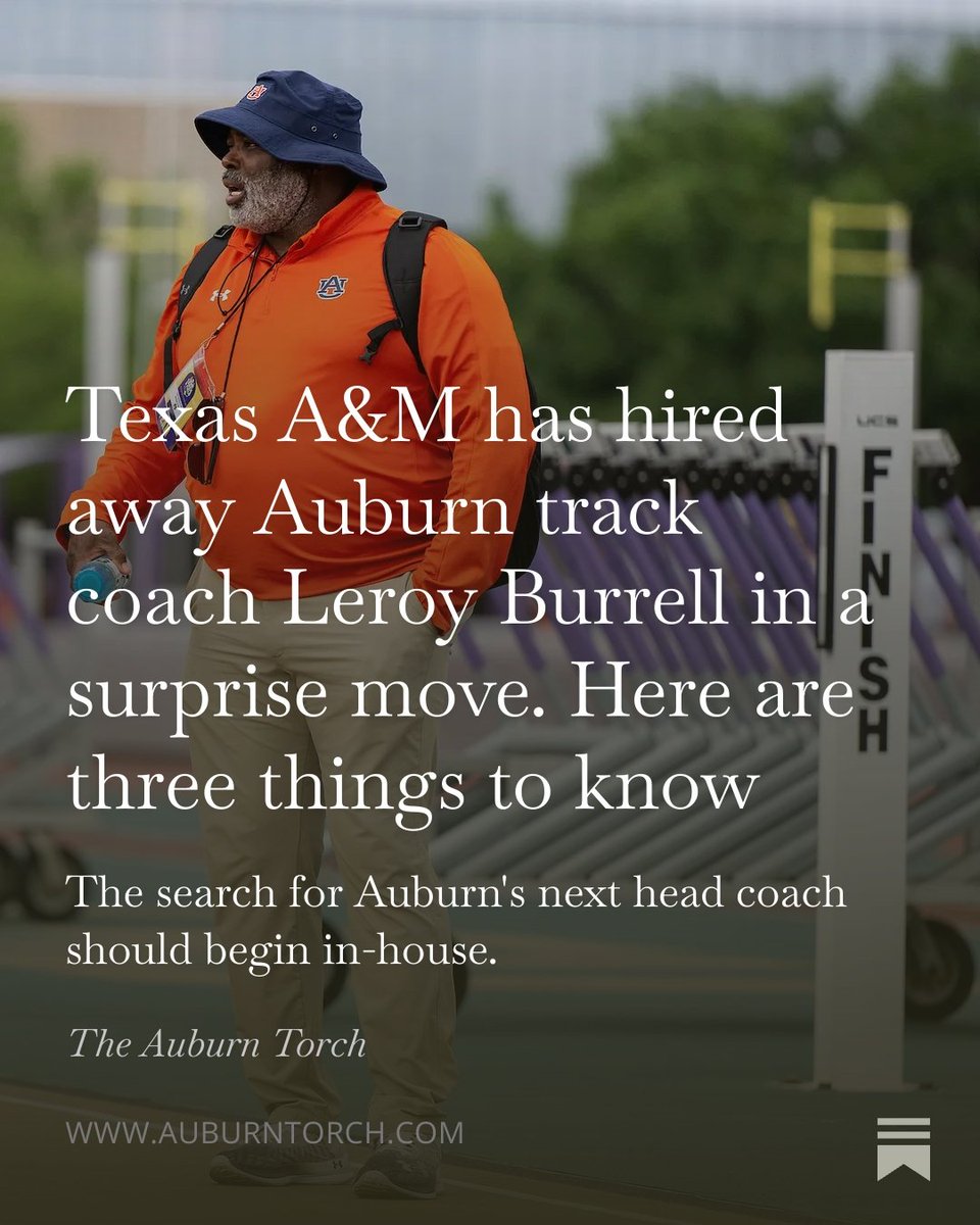 ByJustinLee's tweet photo. Three things Auburn fans need to know about Leroy Burrell's jump, and where Auburn track stands now 👇

New story: https://t.co/7sshB5hwnw