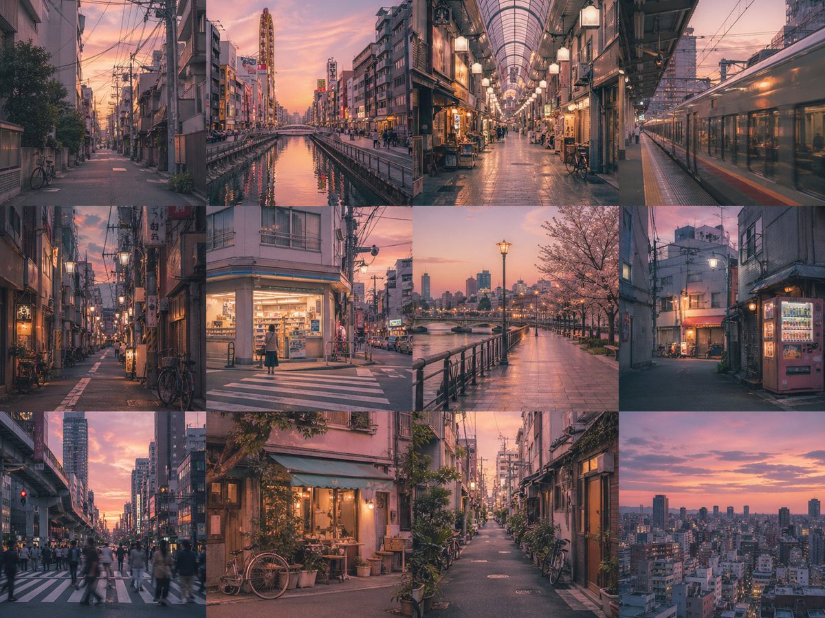 Nostalgic Childhood Memory Grid