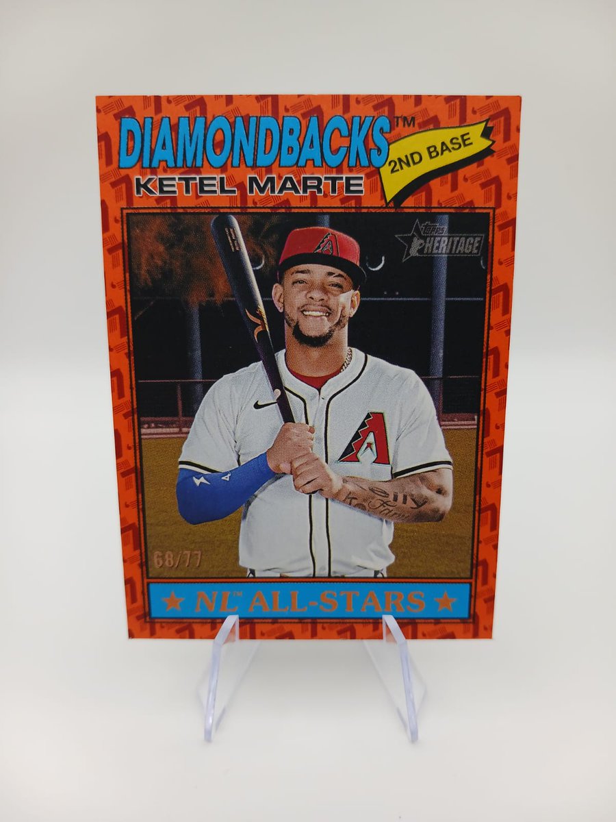 franckesnault's tweet photo. @Gylbret Beaux arrivages avec Ketel Marte, 2025 Archive insert "Cyber Stats" Gold /50;  2026 Heritage, NL All Stars /77; Corbin Carroll, 2024 Allen&amp;Ginter, Mini Framed auto et CJ Abrams, 2024 Topps Chrome /99. @Gylbret @sportcards @Dbacks @Nationals https://t.co/gUBX5TBrYz