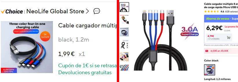 josepereiraes's tweet photo. Se acabó @AliExpressES. No sólo han aplicado los 3€ de impuestos que ha decidido la UE a cada producto (cuando realmente es a cada categoría), sino que además han subido los precios de todo. Nos toman por idiotas. Este cable lo compré hace una semana.

Fue bonito mientras duró. https://t.co/38MPlUidG7