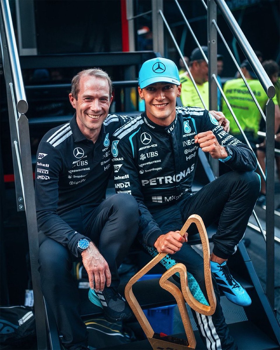 sebcedess's tweet photo. george made a blood sacrifice to win at silverstone! https://t.co/vBrVScNmTQ