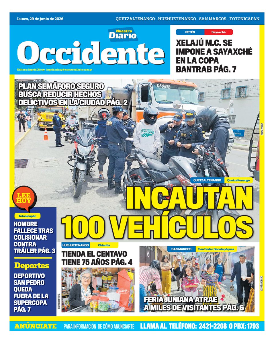 NuestroDiario's tweet photo. En Occidente #NuestroDiario, ¡noticias como son! https://t.co/54spaITiLK