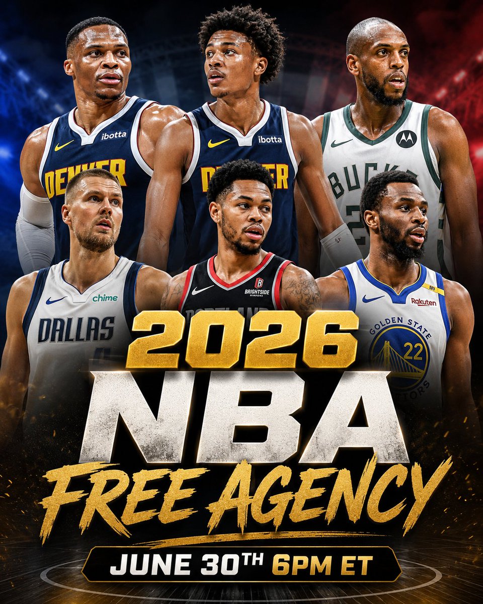 TheWestWolfPod's tweet photo. NBA Free Agency starts tomorrow, June 30th, at 6 pm ET. 

Where do you think your favorite NBA free agent will land? https://t.co/UcnWc3JIqM