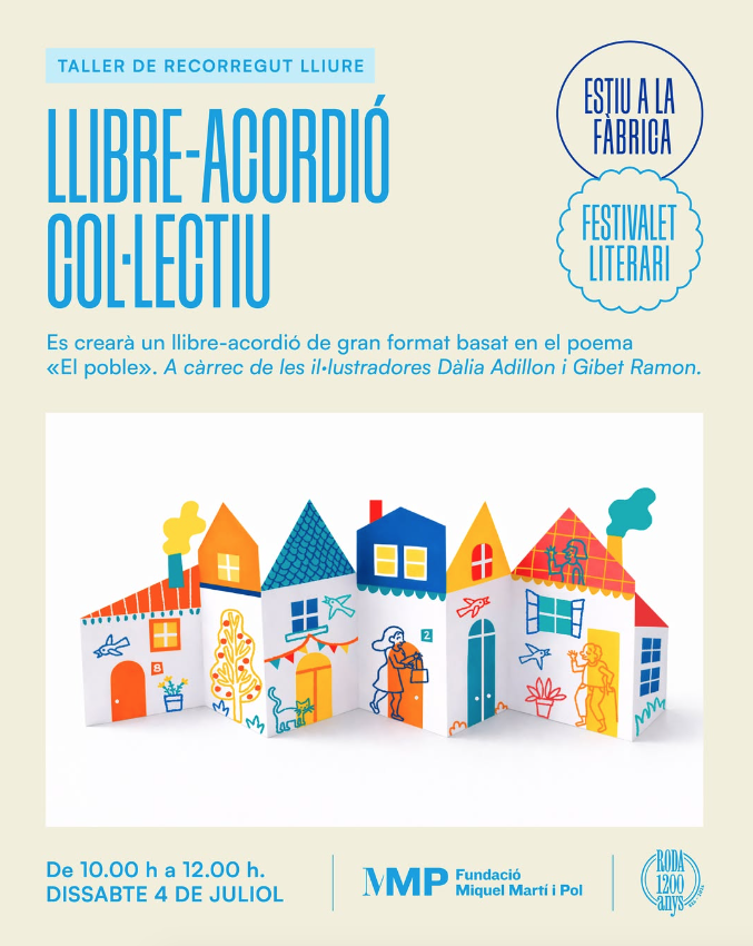 DaliaAdillon's tweet photo. Festivalet Literari d’Estiu a La Fàbrica ✨📖

📅 Dissabte 4 de juliol (tot el dia) i activitats també diumenge 5
📍 La Blava, Roda de Ter
🎟️ Activitat gratuïta

Una proposta per viure la literatura en família i descobrir noves maneres de connectar amb la lectura! @fundaciommp https://t.co/rhDwo8QhpZ