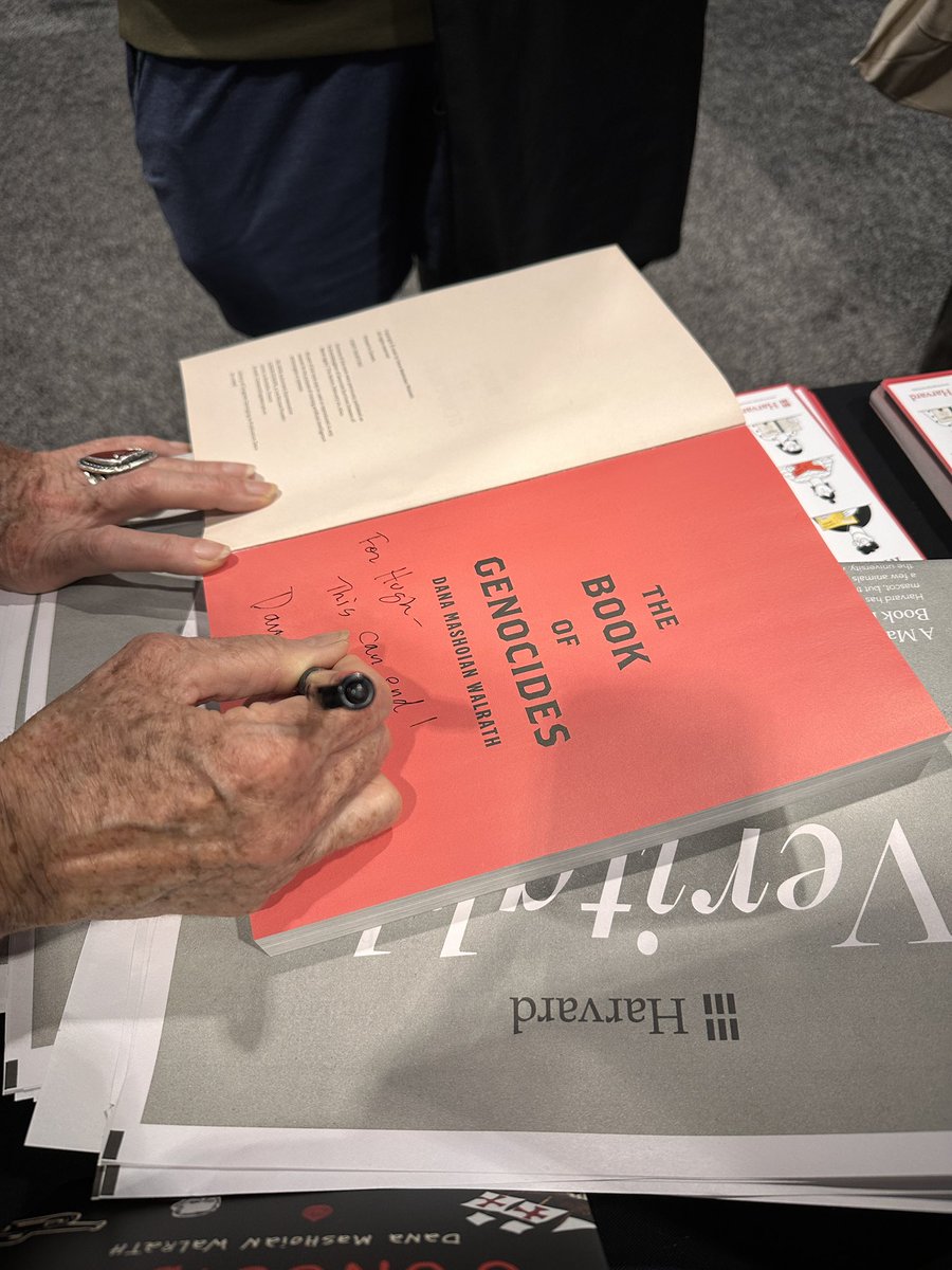 _sen_sharmila's tweet photo. Librarians lined up for hours to receive a signed advance reader copy of Dana Mashoian Walrath’s The Book of Genocides (coming this Sept from @Harvard_Press). 

I overheard so many heartfelt conversations between Dana &amp; her readers at the ALA conference this weekend. https://t.co/NAIxdEP5Qn