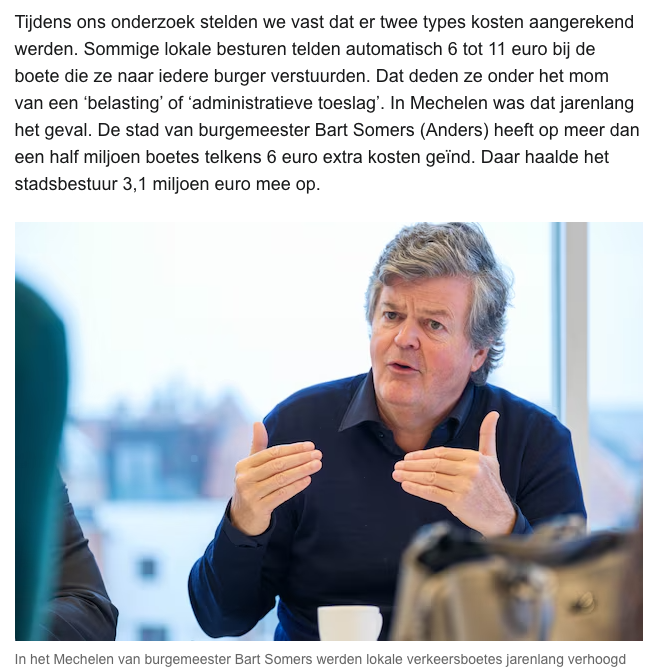 Kristofke_L's tweet photo. De "beste burgemeester van de wereld", Bart Somers, heeft jarenlang illegale extra kosten aangerekend bij boetes. Dat is dan één van de boegbeelden van de partij Anders, je weet wel die anti-belastingspartij ... https://t.co/ecZnvsvBdw