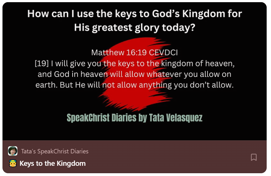 TataHwv's tweet photo. 👼 Your scripture journal prompt to help you reflect on and live the RichLife in Christ today. https://t.co/J5qriO8jUA https://t.co/D71HxqxFUe
