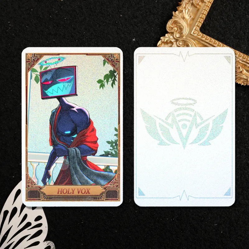 DopeyBunni_'s tweet photo. SHOP UPDATE: Holy Vox card is now available 
Ya'll arent ready for the Vox Plushie coming soon
https://t.co/Af2NVTmVcn
#hazbinhotelvox https://t.co/uLSIN9gJJQ
