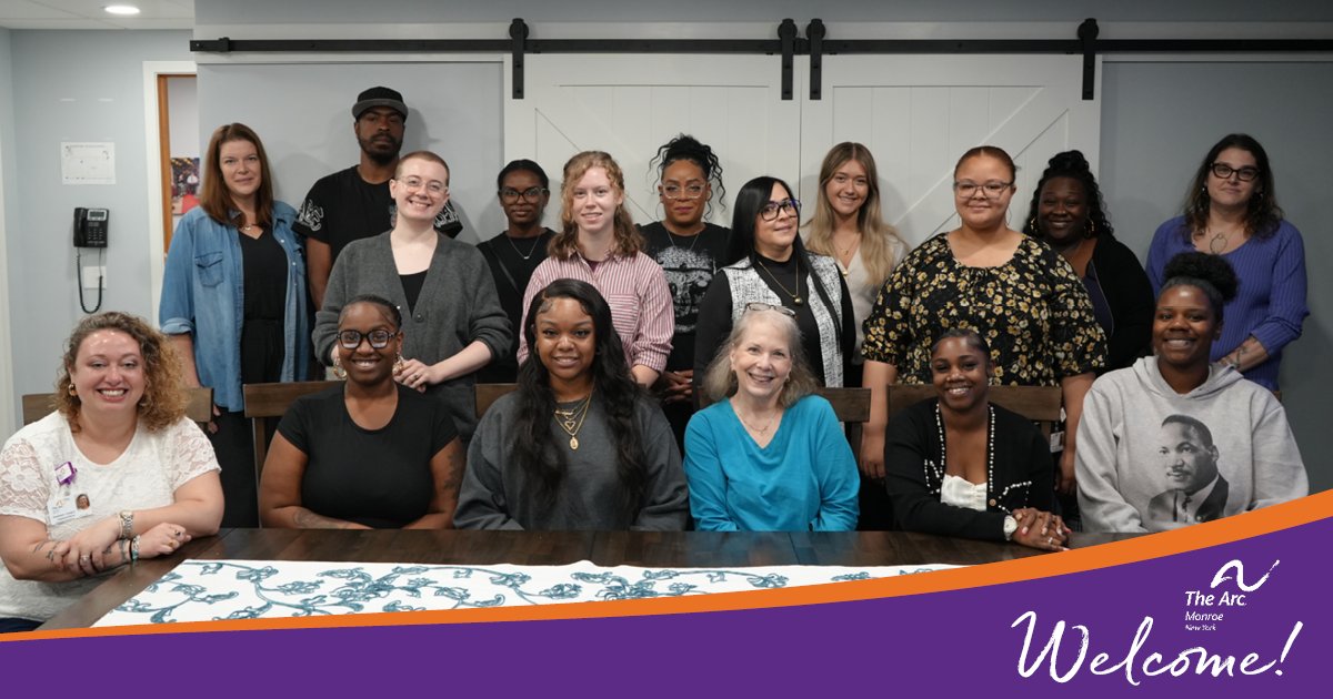 ArcofMonroe's tweet photo. Seventeen new team members officially joined The Arc of Monroe last week! From direct support professionals and assembly operators to employment specialists and more, this talented group is already helping strengthen our mission. Join us at https://t.co/oZlNmizNPf https://t.co/HmOszd4Hcn