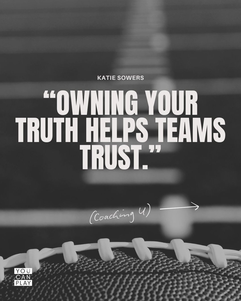YouCanPlayTeam's tweet photo. “Owning your truth helps teams trust.” #MotivationalMonday #MotivationalQuotes #Pride2026 #YouCanPlay #SportsInclusion https://t.co/HyzwlZx6cA