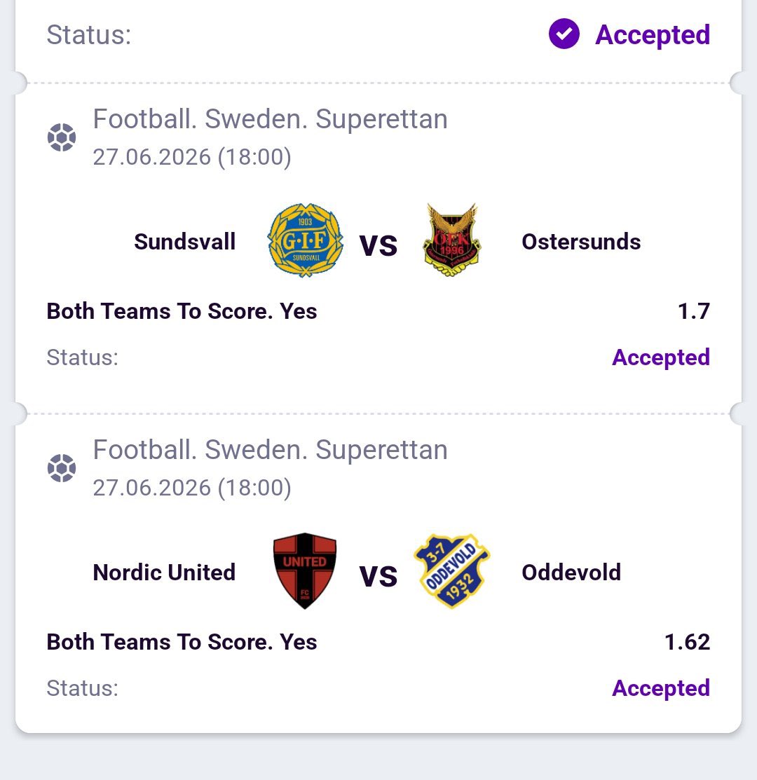 PalmerOdds's tweet photo. Double Btts Of the Day ⚽🍀 

Stake your net worth 💯

Bet Code 📲 MEBSQ

Not on HELABET Register and stake here👉 https://t.co/s9ivjrj9l3
TZ link👉 https://t.co/RgCZUp06lK 

Promocode➡️PALMER

Download app👉 https://t.co/JnjGWct22y https://t.co/7fZQvpYKBD