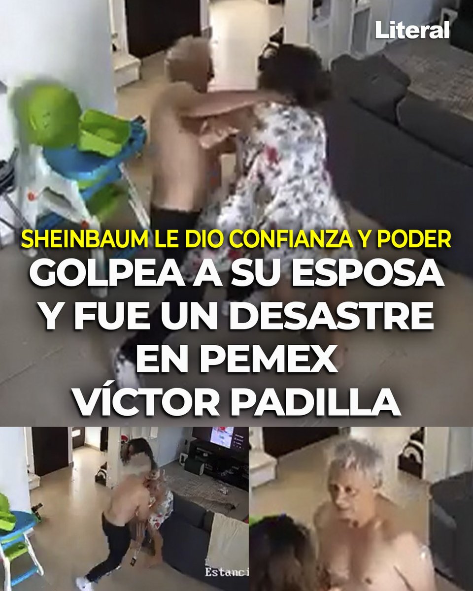literalmexico's tweet photo. GOLPEA A SU ESPOSA Y FUE UN DESASTRE EN PEMEX, Víctor Padilla 

Mediante un video María Felicia Jiménez acusa al ex director de Pemex, Víctor Rodríguez Padilla, de agresión física: "Inició hace 4 años"

Claudia Sheinbaum lo alabó, fue su compañero en la academia y le dio confianza y poder

Provoca indignación pública y abre el debate sobre la intimidación que ejerce quien ostenta poder 

📢 Más información en:
https://t.co/qggRxmQQVz